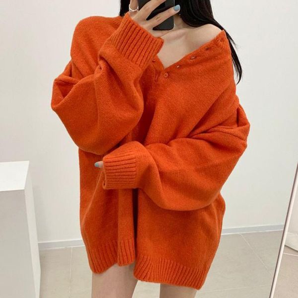 women's sweaters woman 2021 korean fashion elegant retro casual solid v-neck strapless small breasted loose knit pullover sweater, White;black
women's sweaters woman 2021 korean fashion elegant retro casual solid v-neck strapless small breasted loose knit pullover sweater, White;black