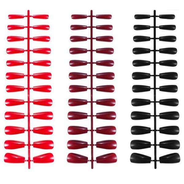 72pcs flat finger fake nail pretty fashion long nails false for girls1, Red;gold
72pcs flat finger fake nail pretty fashion long nails false for girls1, Red;gold