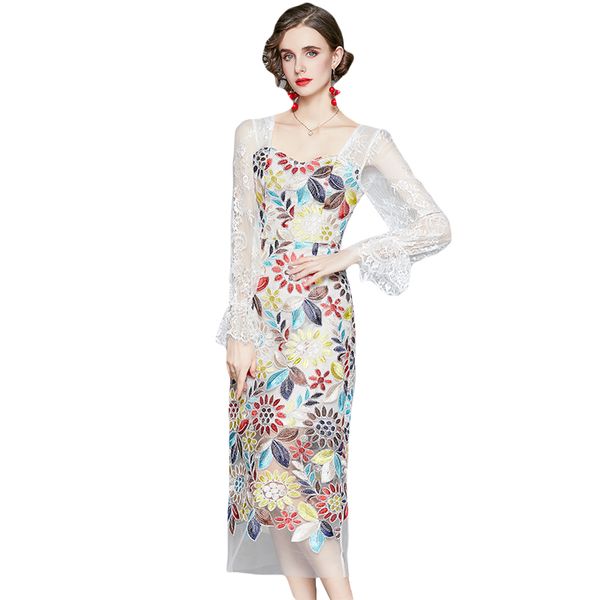 women designer elegant patchwork embroidery floral mesh dress female wedding cocktail party robe bodycon pencil dresses vestidos 210525, Black;gray
women designer elegant patchwork embroidery floral mesh dress female wedding cocktail party robe bodycon pencil dresses vestidos 210525, Black;gray