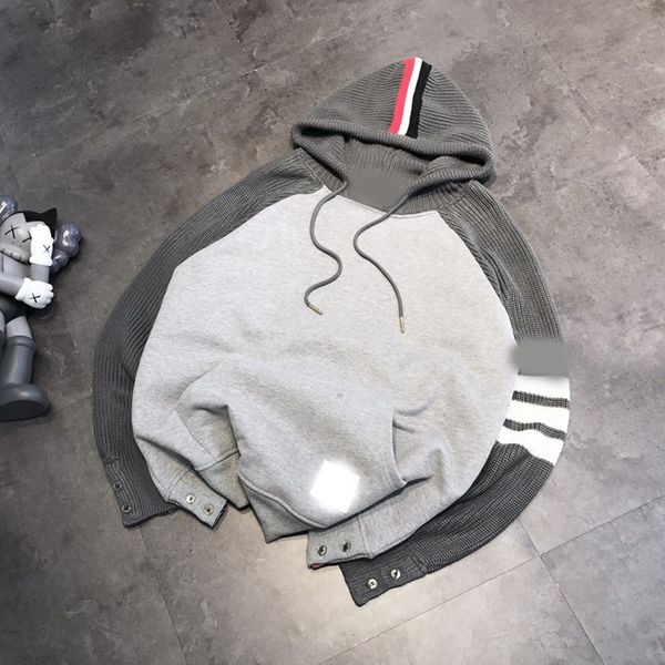 autumn winter 2021 tb stripe color matching plush hooded long sleeve men's women's sweater loose tide brand, Black
autumn winter 2021 tb stripe color matching plush hooded long sleeve men's women's sweater loose tide brand, Black