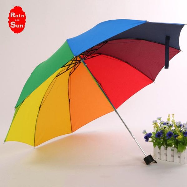 umbrellas rainandsun rainbow three-folding umbrella ity creative outdoor travel parasol 10 rib wind resistant for children women
umbrellas rainandsun rainbow three-folding umbrella ity creative outdoor travel parasol 10 rib wind resistant for children women