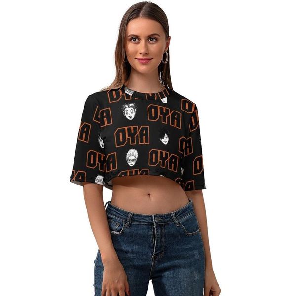 women's t-shirt haikyuu crop t shirt printed women trendy street wear short-sleeve o neck polyester tee, White
women's t-shirt haikyuu crop t shirt printed women trendy street wear short-sleeve o neck polyester tee, White
