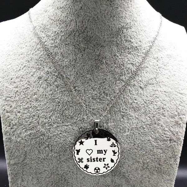 pendant necklaces 2021 fashion i love my sister necklace for women silver color stainless steel & pendants jewellery collares n18062
pendant necklaces 2021 fashion i love my sister necklace for women silver color stainless steel & pendants jewellery collares n18062