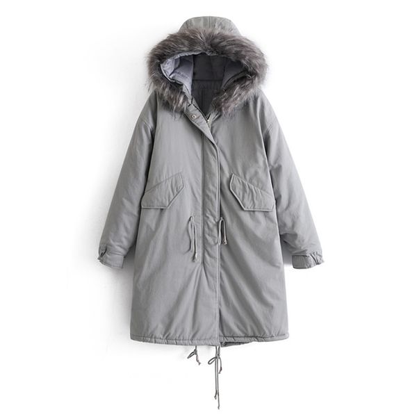 winter thick parkas women fashion fur hooded jackets elegant ladies pockets drawstring cotton padded coats 210531, Black;brown
winter thick parkas women fashion fur hooded jackets elegant ladies pockets drawstring cotton padded coats 210531, Black;brown
