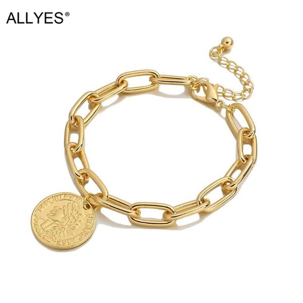 simple gold color head portrait round coin charm metal bracelet for women link chain bracelets bangles bijoux femme gifts link,, Black
simple gold color head portrait round coin charm metal bracelet for women link chain bracelets bangles bijoux femme gifts link,, Black