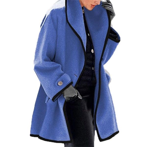 women's wool & blends woolen coat women autumn 2021 fashion multicolor round neck long-sleeved loose hooded pockets color matching jack, Black
women's wool & blends woolen coat women autumn 2021 fashion multicolor round neck long-sleeved loose hooded pockets color matching jack, Black