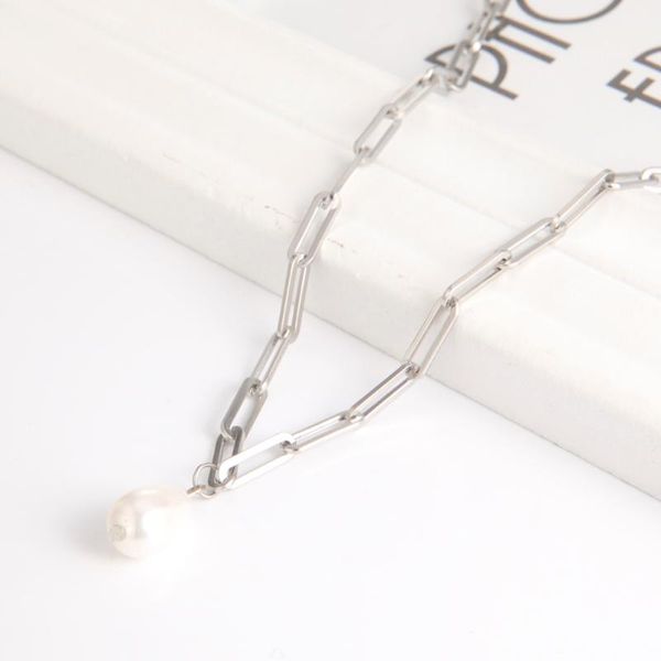 pendant necklaces cazador fashion paper clip chain baroque pearl for women stainless steel wedding anniversary necklace jewelry gifts, Silver
pendant necklaces cazador fashion paper clip chain baroque pearl for women stainless steel wedding anniversary necklace jewelry gifts, Silver