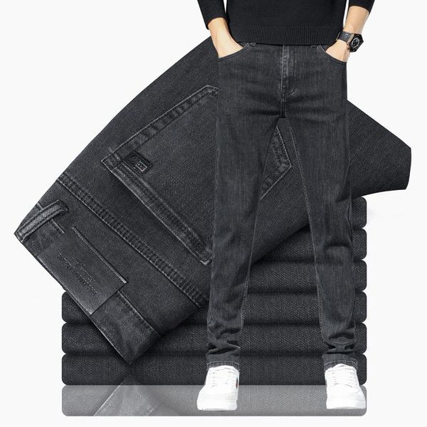 men's jeans casual high-end sense trend thickened straight pants optional fashion business denim trousers, Blue
men's jeans casual high-end sense trend thickened straight pants optional fashion business denim trousers, Blue