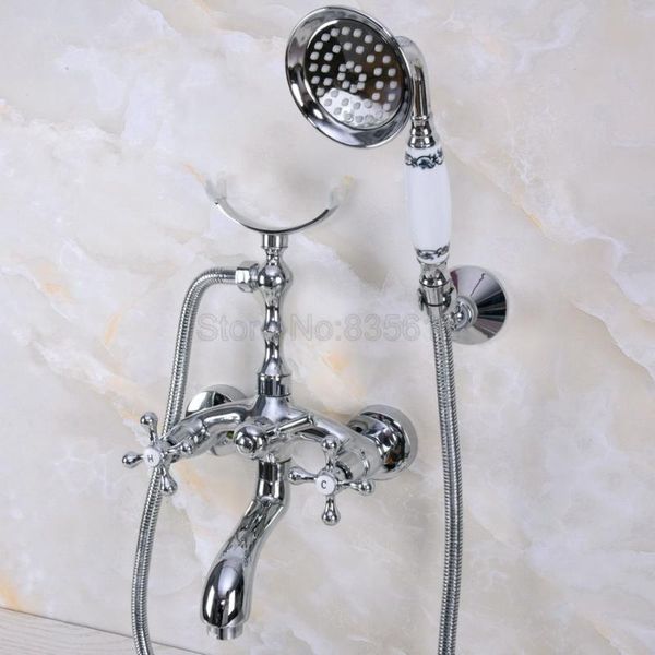 wall mounted chrome polished clawfoot bathtub faucet telephone style bath shower water mixer tap with handshower tna231 bathroom sets
wall mounted chrome polished clawfoot bathtub faucet telephone style bath shower water mixer tap with handshower tna231 bathroom sets