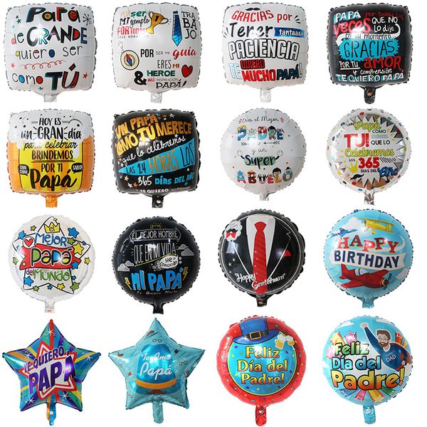 50pcs 18inch spanish happy fathers day helium balloon feliz dia er papa foil balloons father party decoration baloes globos
50pcs 18inch spanish happy fathers day helium balloon feliz dia er papa foil balloons father party decoration baloes globos