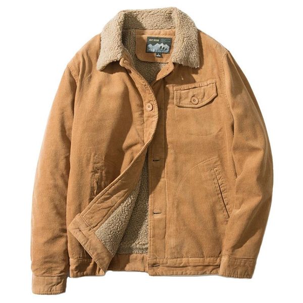 men's jackets winter warm corduroy men fur collar coat casual fleece male lamb wool jacket windbreaker outwear coats plus size 5xl 4xl, Black;brown
men's jackets winter warm corduroy men fur collar coat casual fleece male lamb wool jacket windbreaker outwear coats plus size 5xl 4xl, Black;brown
