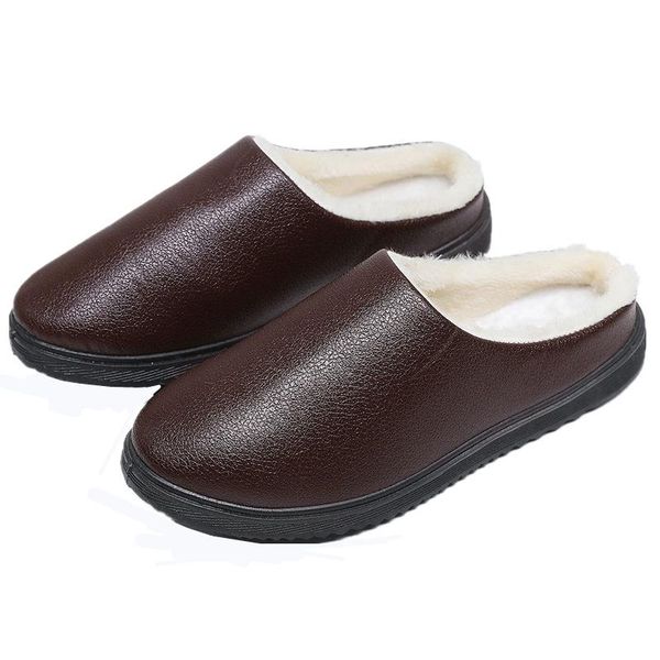 slippers pu leather waterproof floor shoes winter fur for home cotton warm snow women slip on toe closed, Black
slippers pu leather waterproof floor shoes winter fur for home cotton warm snow women slip on toe closed, Black
