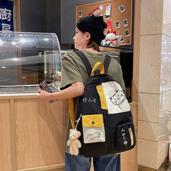 school bags fashion women's backpack kawaii cartoon pictures canvas schoolbag for girls waterproof anti-theft traveling backpacks knaps
school bags fashion women's backpack kawaii cartoon pictures canvas schoolbag for girls waterproof anti-theft traveling backpacks knaps