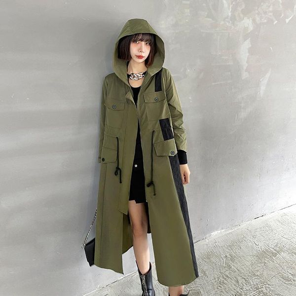women's trench coats long coat hooded women korean windbreaker drawstring maxi jacket fall clothes luxury designer overcoat plus size 2, Tan;black
women's trench coats long coat hooded women korean windbreaker drawstring maxi jacket fall clothes luxury designer overcoat plus size 2, Tan;black