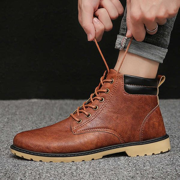 autumn and winter martin boots men's british leisure short outdoor korean high two cotton work clothes leather, Black
autumn and winter martin boots men's british leisure short outdoor korean high two cotton work clothes leather, Black