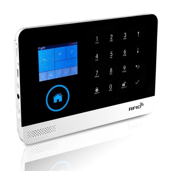 wifi home alarm system gsm/3g/gprs with touch screen keypad auto dial app sms, remote control, pir detector, door window sensor systems
wifi home alarm system gsm/3g/gprs with touch screen keypad auto dial app sms, remote control, pir detector, door window sensor systems