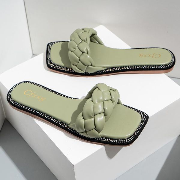 leisure women's slippers outdoor sandals flat female footwear pure weve women shoes sandalias de las mujeres dress, Black
leisure women's slippers outdoor sandals flat female footwear pure weve women shoes sandalias de las mujeres dress, Black