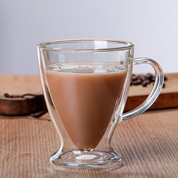 mugs european-style double-layer coffee mug modern minimalist glass cup with handle heat-resistant flower tea large capacity
mugs european-style double-layer coffee mug modern minimalist glass cup with handle heat-resistant flower tea large capacity