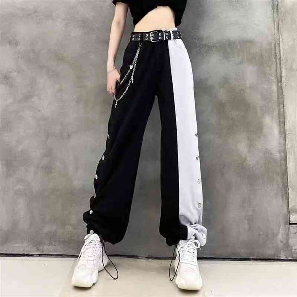 arrival women fashion contrast cargo pants female elastic waist wide leg trousers ladies korean high street pant plus size, Black;white
arrival women fashion contrast cargo pants female elastic waist wide leg trousers ladies korean high street pant plus size, Black;white