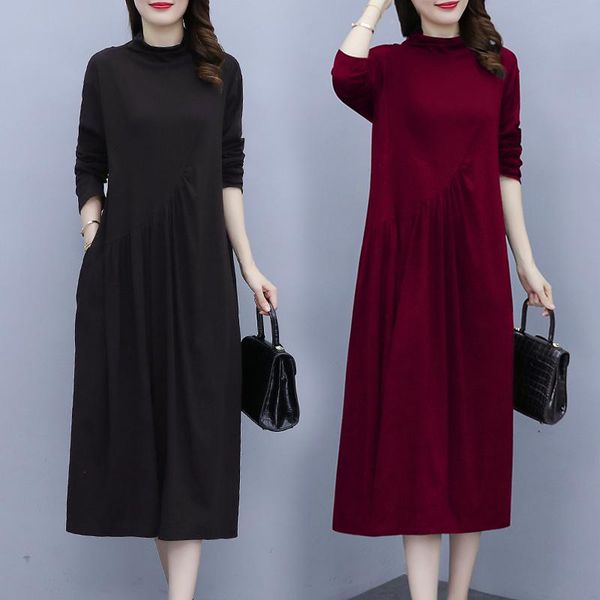 casual dresses ehqaxin plus size womens 2021 autumn half high collar loose literary long a-shaped pleated dress ladies l-5xl, Black;gray
casual dresses ehqaxin plus size womens 2021 autumn half high collar loose literary long a-shaped pleated dress ladies l-5xl, Black;gray