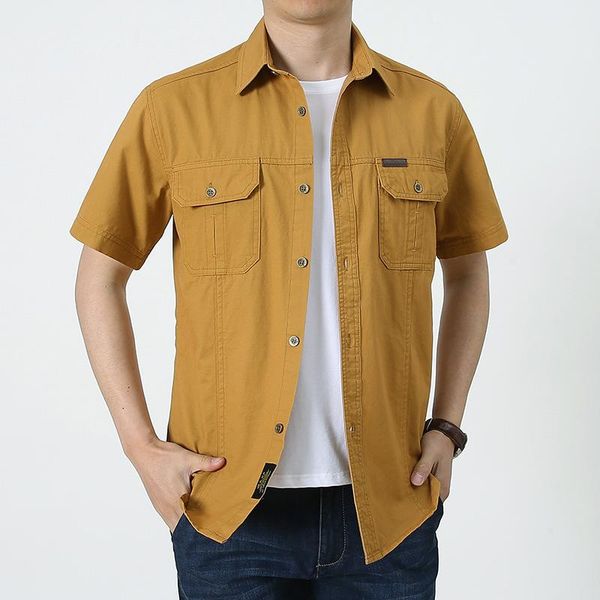 men's casual shirts 2021 summer shirt men oversized short sleeve tooling multiple pockets leisure clothing blouse, White;black
men's casual shirts 2021 summer shirt men oversized short sleeve tooling multiple pockets leisure clothing blouse, White;black