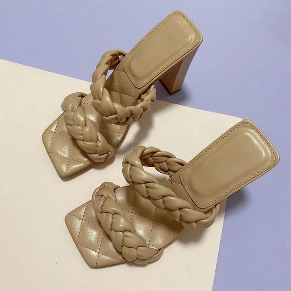 slippers women square toe weave woman elegant thick high heels 2021 summer ladies fashion comfort pumps female shoes plus size, Black
slippers women square toe weave woman elegant thick high heels 2021 summer ladies fashion comfort pumps female shoes plus size, Black