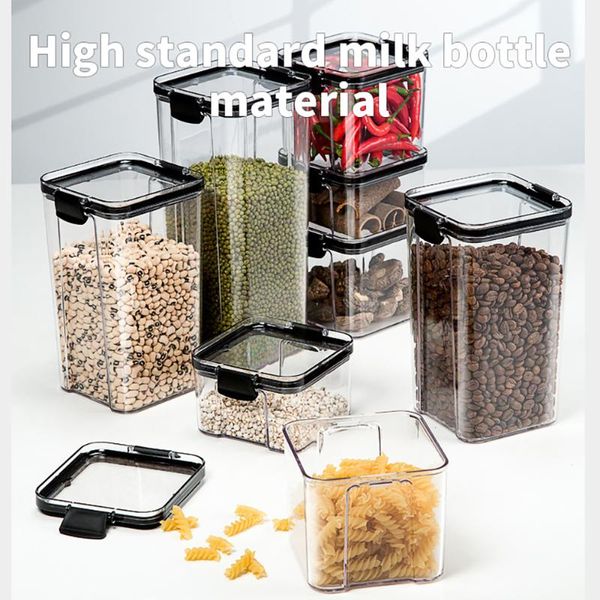storage bottles & jars plastic sealed jar household rice transparent nut food canister grade
storage bottles & jars plastic sealed jar household rice transparent nut food canister grade