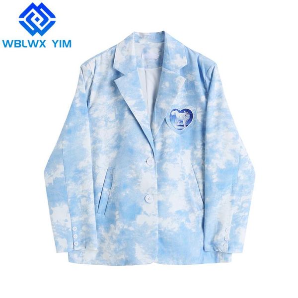 women's suits & blazers blazer jacket women single breasted fashiontie dye suit female spring autumn casual loose coat, White;black
women's suits & blazers blazer jacket women single breasted fashiontie dye suit female spring autumn casual loose coat, White;black