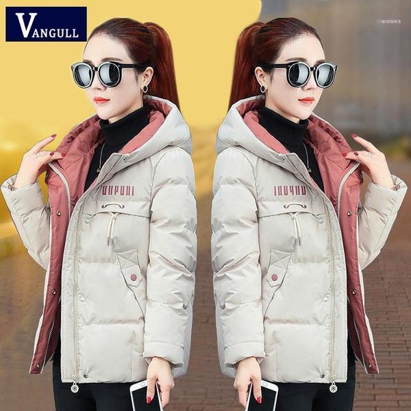 women's down & parkas vangull winter jacket women 2021 hooded thick cotton padded parka female short coat slim warm outwear1, Black
women's down & parkas vangull winter jacket women 2021 hooded thick cotton padded parka female short coat slim warm outwear1, Black