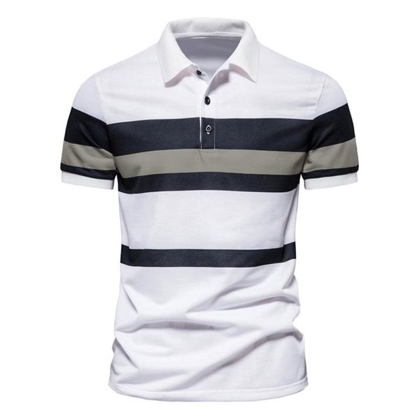men's polos man shirt striped print casual cotton mens short sleeve high quantity summer shirts homme 2021, White;black
men's polos man shirt striped print casual cotton mens short sleeve high quantity summer shirts homme 2021, White;black