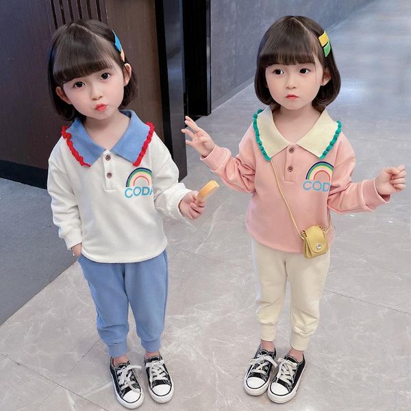 clothing sets 2021 spring korean style for girls children alphabet rainbow sweater baby sweatpants two-piece set tracksuits, White
clothing sets 2021 spring korean style for girls children alphabet rainbow sweater baby sweatpants two-piece set tracksuits, White