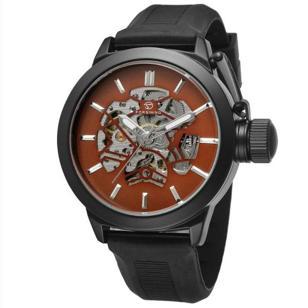 wristwatches forsining sport cycling military design brown dial silicone band men watches automatic skeleton watch clock, Slivery;brown
wristwatches forsining sport cycling military design brown dial silicone band men watches automatic skeleton watch clock, Slivery;brown