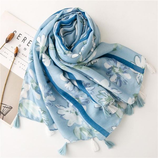 scarves fashion 2021 floral tassel viscose shawl scarf women hijab beach wrap four seasons foulard, Blue;gray
scarves fashion 2021 floral tassel viscose shawl scarf women hijab beach wrap four seasons foulard, Blue;gray