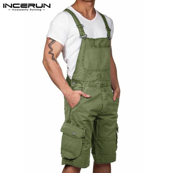 fashion men cargo overalls solid joggers streetwear pockets casual trousers suspenders rompers cotton jumpsuits men's shorts, White;black
fashion men cargo overalls solid joggers streetwear pockets casual trousers suspenders rompers cotton jumpsuits men's shorts, White;black