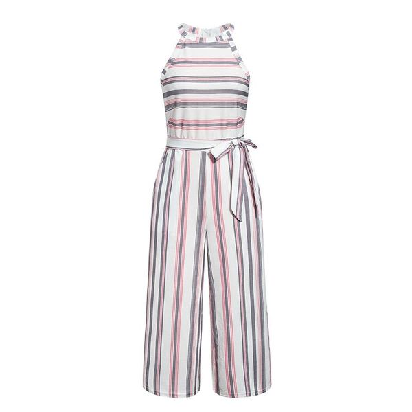 women's jumpsuits & rompers casual striped long jumpsuit summer halter sleeveless overalls elegant sashes plus size female, Black;white
women's jumpsuits & rompers casual striped long jumpsuit summer halter sleeveless overalls elegant sashes plus size female, Black;white