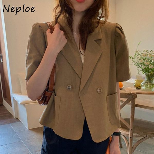 women's jackets neploe vintage turn down collar office suits women puff short sleeve single breasted coats female pockets woman jacket, Black;brown
women's jackets neploe vintage turn down collar office suits women puff short sleeve single breasted coats female pockets woman jacket, Black;brown