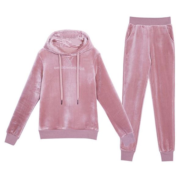 women's tracksuits gold velvet thickening plus sports suit women tracksuit winter casual hooded sweater running clothes two-piece, Gray
women's tracksuits gold velvet thickening plus sports suit women tracksuit winter casual hooded sweater running clothes two-piece, Gray