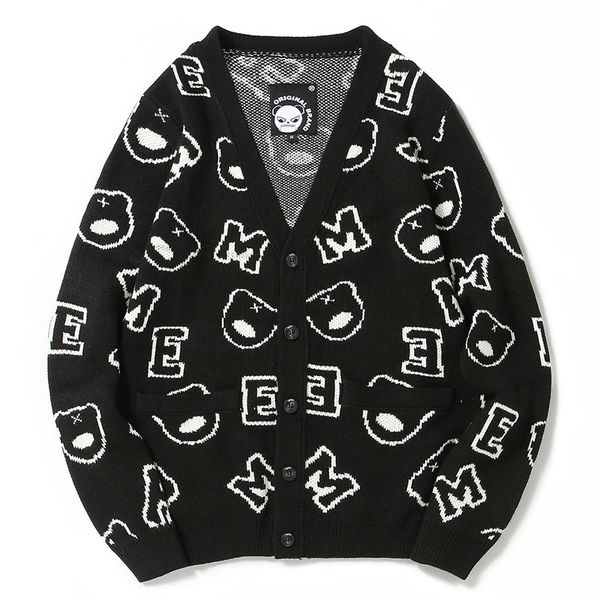 men's sweaters arrival brand clothing autumn thick jacquard knitted sweater men v-neck cardigan coarse wool pattern casual 2y2k, White;black
men's sweaters arrival brand clothing autumn thick jacquard knitted sweater men v-neck cardigan coarse wool pattern casual 2y2k, White;black