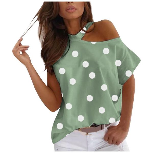 women's blouses & shirts off shoulder blouse dot print loose shirty lovely fashion short sleeve casual damskie, White
women's blouses & shirts off shoulder blouse dot print loose shirty lovely fashion short sleeve casual damskie, White