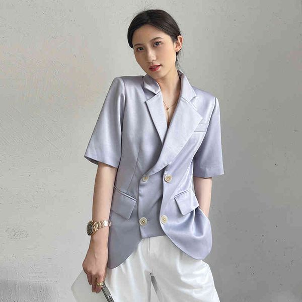 women's suits & blazers casual satin jacket, suit short sleeve clothing, purple, smooth, novel in summer 2021, White;black
women's suits & blazers casual satin jacket, suit short sleeve clothing, purple, smooth, novel in summer 2021, White;black