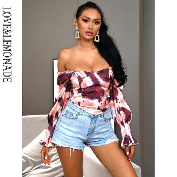 women's t-shirt love&lemonade tube color tie-dye lantern long sleeve bodycon lm82978, White
women's t-shirt love&lemonade tube color tie-dye lantern long sleeve bodycon lm82978, White