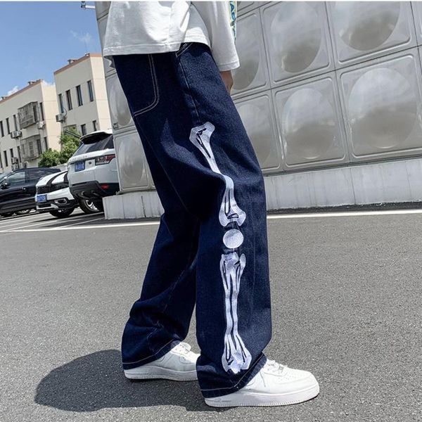 men's jeans y2k blue skeleton 2021 autumn zipper washed casual straight-leg pants vintage skeletons wide leg denim trousers
men's jeans y2k blue skeleton 2021 autumn zipper washed casual straight-leg pants vintage skeletons wide leg denim trousers