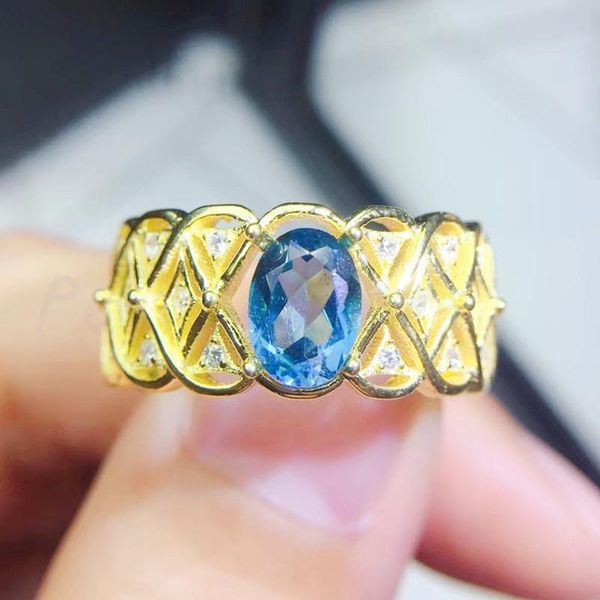 cluster rings per jewelry natural real blue z ring 4*6mm 0.6ct gemstone 925 sterling silver fine men women q204208, Golden;silver
cluster rings per jewelry natural real blue z ring 4*6mm 0.6ct gemstone 925 sterling silver fine men women q204208, Golden;silver