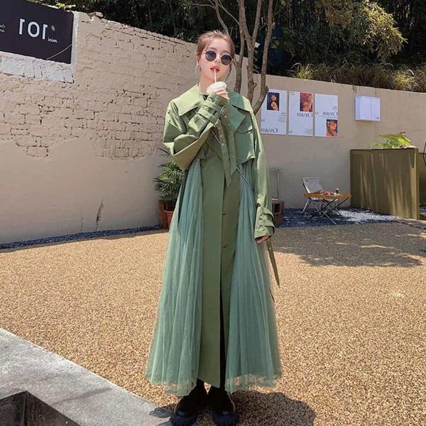 women's trench coats 2021 mesh stitching casual style womens long oversized overcoats loose windbreaker abrigos mujer, Tan;black
women's trench coats 2021 mesh stitching casual style womens long oversized overcoats loose windbreaker abrigos mujer, Tan;black