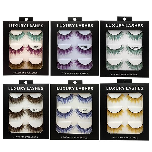 3 pairs colorful false eyelashes natural long thick fluffy faux mink lashes extension makeup tools cosplay fake eyelash make up
3 pairs colorful false eyelashes natural long thick fluffy faux mink lashes extension makeup tools cosplay fake eyelash make up