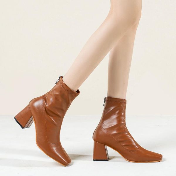 boots women's autumn winter thick heel square head boot back zipper simple fashion boat artificial short fluff warm lady shoes, Black
boots women's autumn winter thick heel square head boot back zipper simple fashion boat artificial short fluff warm lady shoes, Black