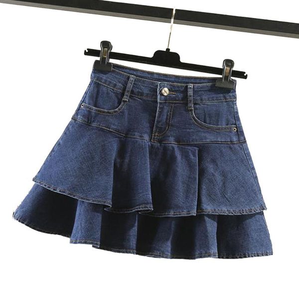 skirts fashion korean preppy style denim women solid color mini skirt nature waist female big hem casual ruffle jean, Black
skirts fashion korean preppy style denim women solid color mini skirt nature waist female big hem casual ruffle jean, Black