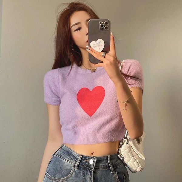 japanese sweet love print knit pullover korean chic summer one-piece sweater women t-shirt slim short female clothing women's, White
japanese sweet love print knit pullover korean chic summer one-piece sweater women t-shirt slim short female clothing women's, White