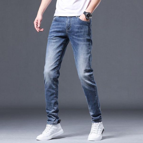 men's jeans summer thin 2021 trend fit stretch small leg pants korean version of american straight casual, Blue
men's jeans summer thin 2021 trend fit stretch small leg pants korean version of american straight casual, Blue