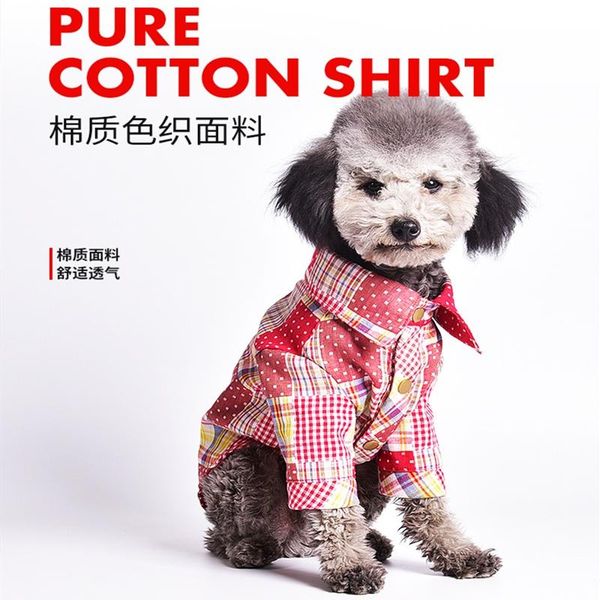 color plaid dog shirt teddy bichon small and medium-sized dogs clothes pure cotton spring autumn coats apparel
color plaid dog shirt teddy bichon small and medium-sized dogs clothes pure cotton spring autumn coats apparel